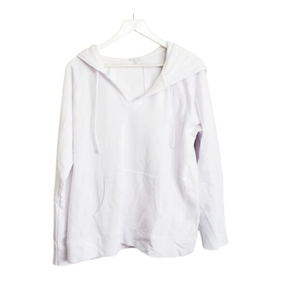 Johnny Was Tops - Calme By Johnny Was White Mira Pullover Hoodie XXL NWT Retail $168
